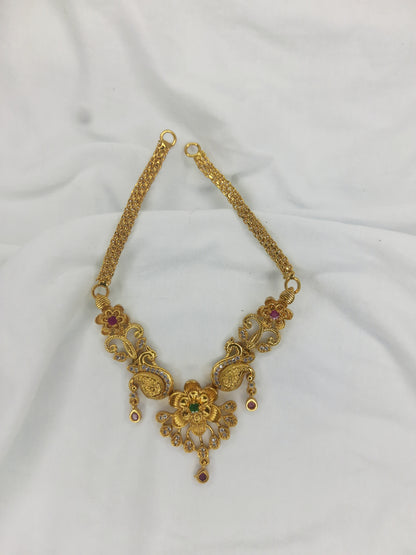 Short Necklace with Ear Set