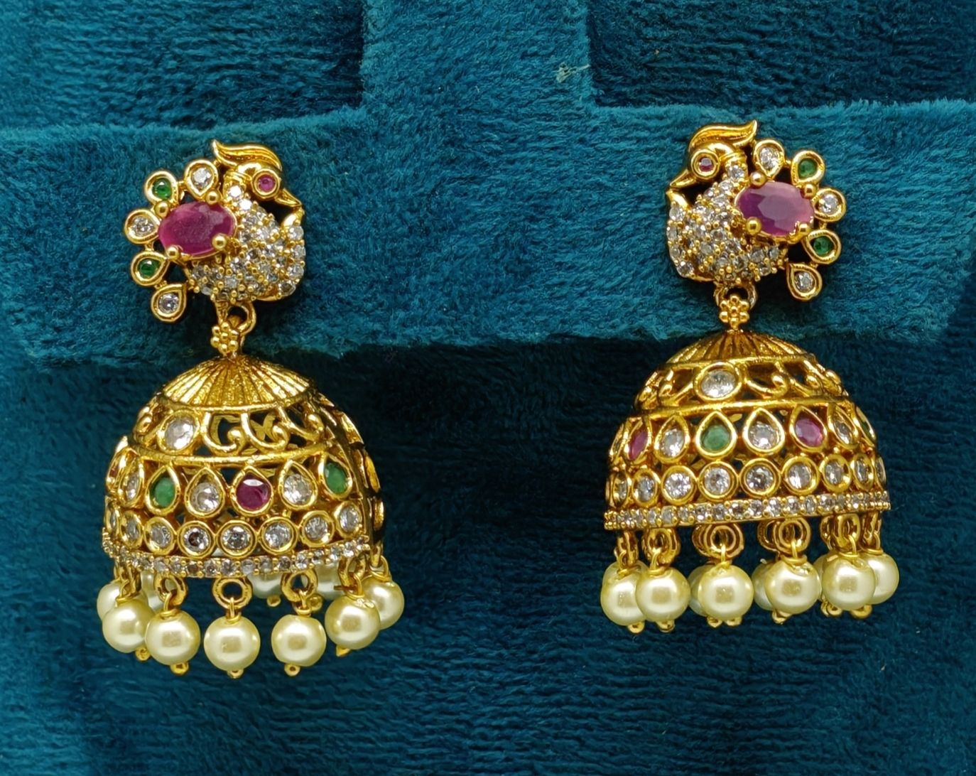 Peacock Design Jhumka
