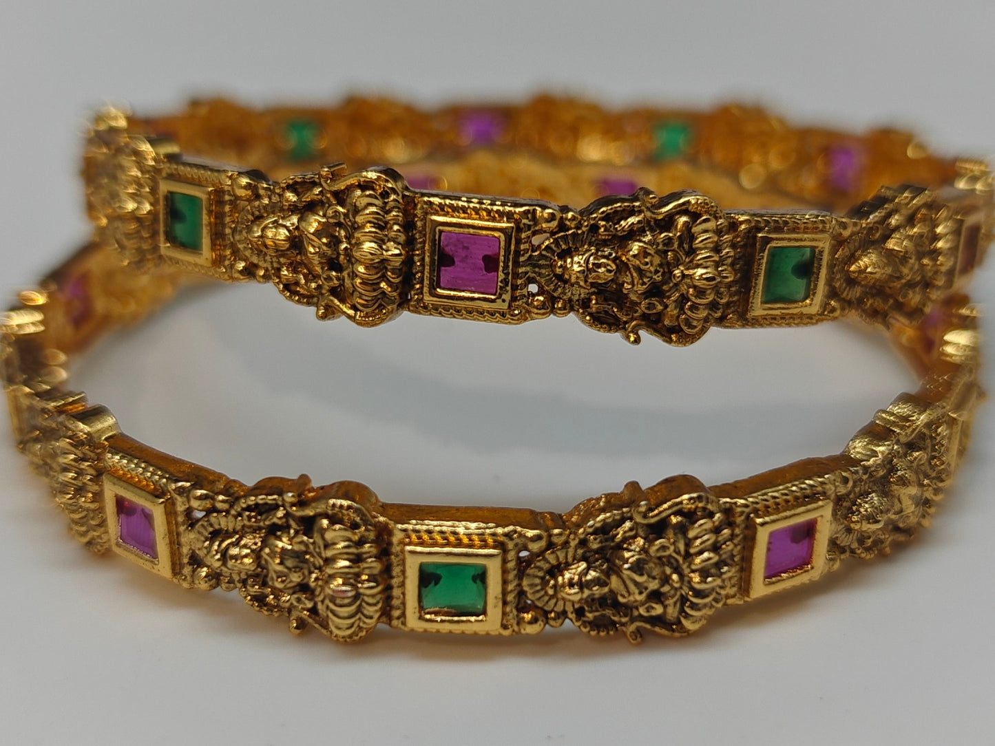 Laxmi Devi With Multi Stone Bangles